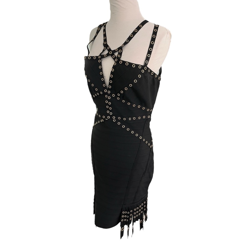 WOW COUTURE BLACK BANDAGE DRESS NEW Large - Picture 2 of 11